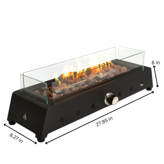 28-Inch Portable Outdoor Tabletop Fire Pit