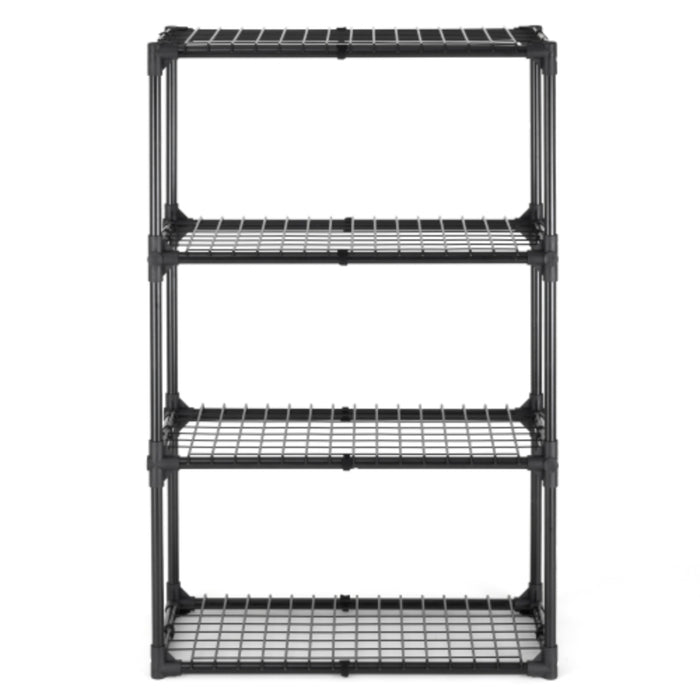 4-Tier Wire Storage Rack with Dust Cover