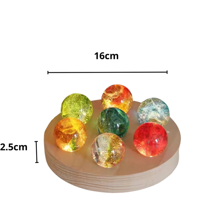 Colorful Luminous Glass Planets