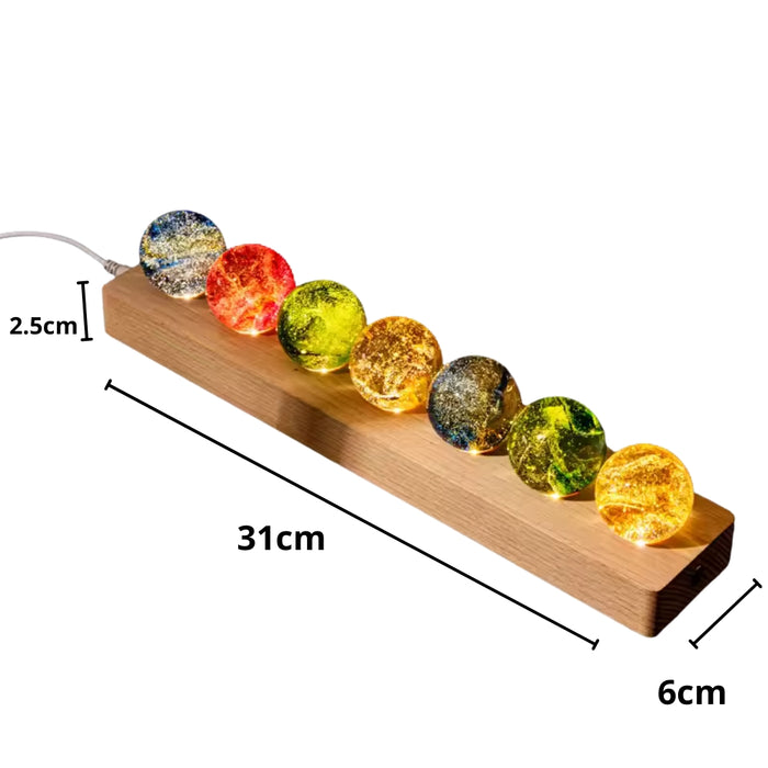 Colorful Luminous Glass Planets