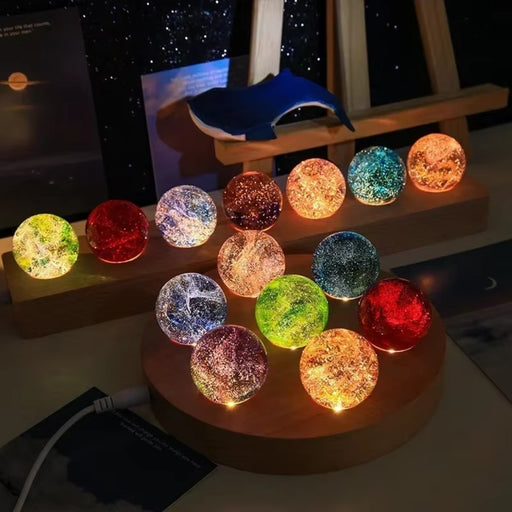 Colorful Luminous Glass Planets