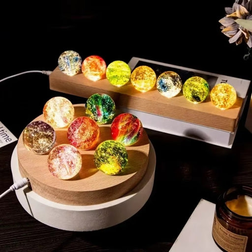 Colorful Luminous Glass Planets