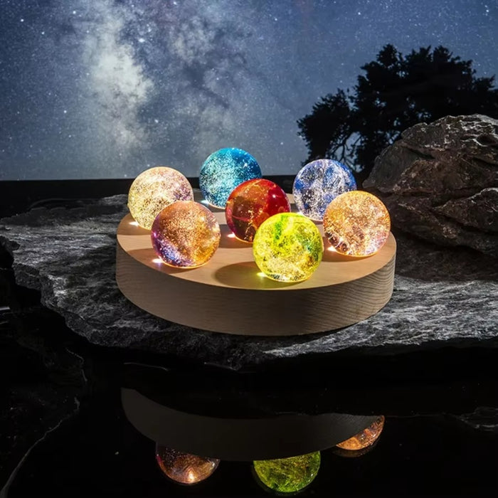 Colorful Luminous Glass Planets
