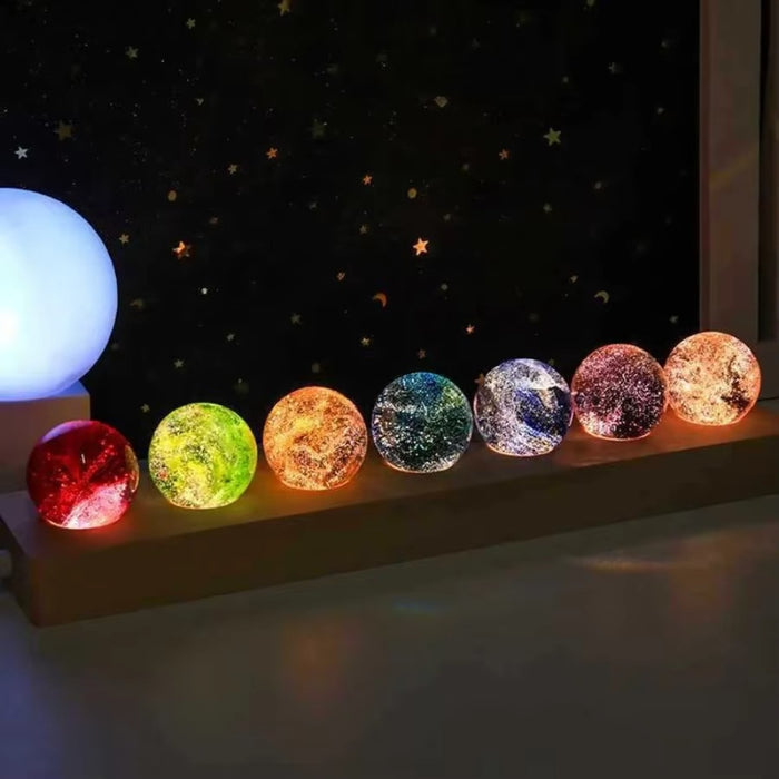 Colorful Luminous Glass Planets
