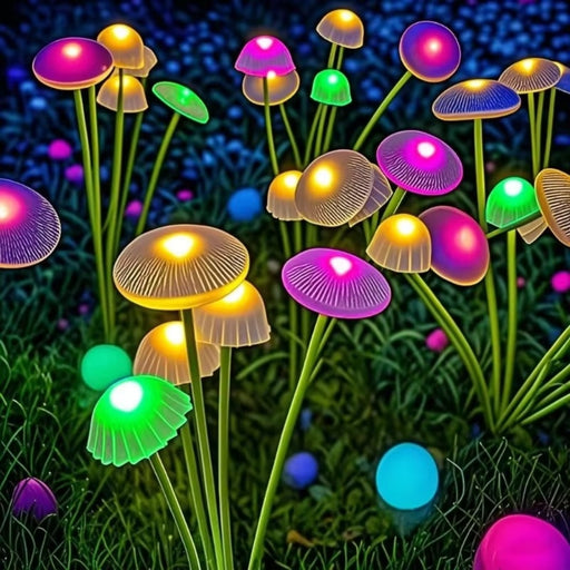 LED Solar Mushroom Lights