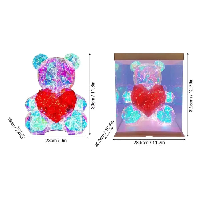 LED Rose Teddy Bear