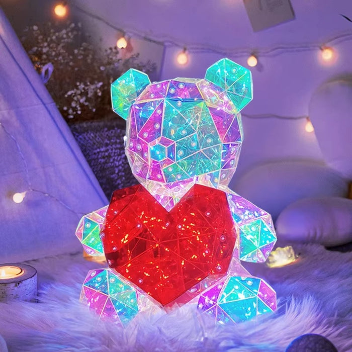 LED Rose Teddy Bear
