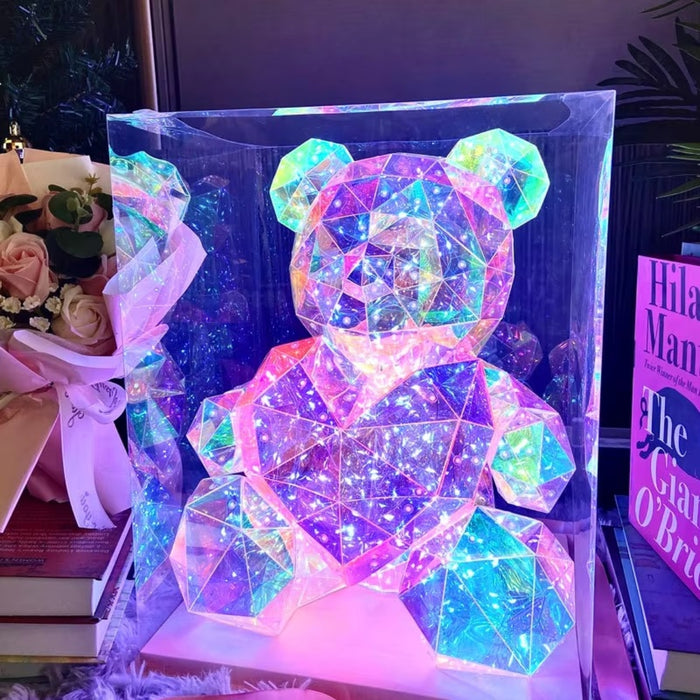 LED Rose Teddy Bear