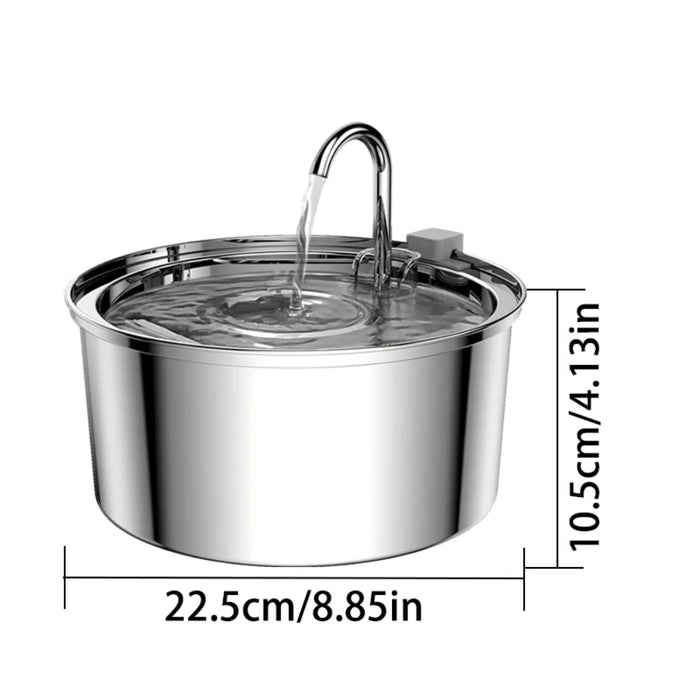 Stainless Steel Automatic Pet Water Filter Fountain