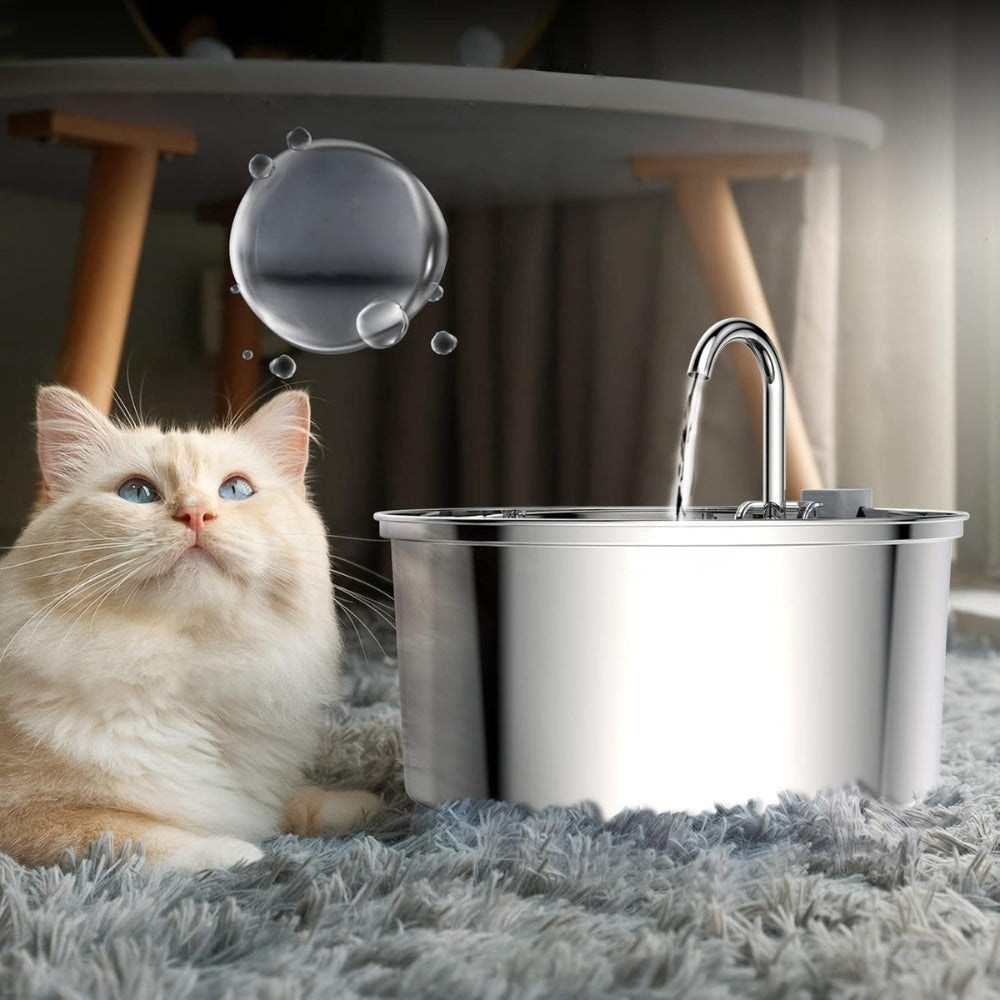Stainless Steel Automatic Pet Water Filter Fountain