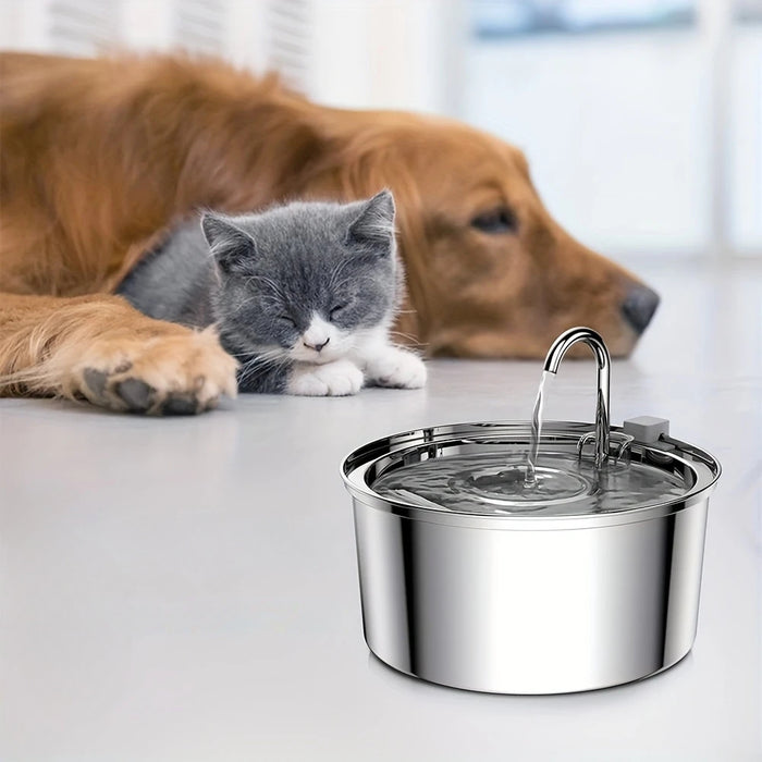 Stainless Steel Automatic Pet Water Filter Fountain