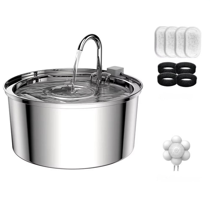 Stainless Steel Automatic Pet Water Filter Fountain