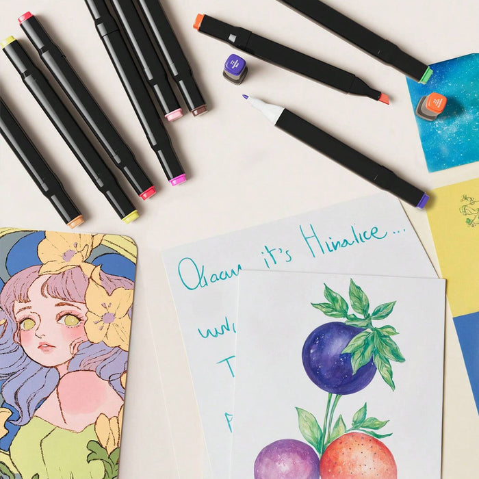 Dual Tip Permanent Art Sketch Markers for Illustration