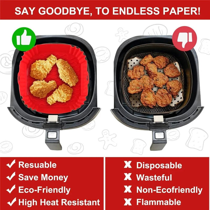 Reusable Airfryer Silicone Air Fryers Oven Baking Tray