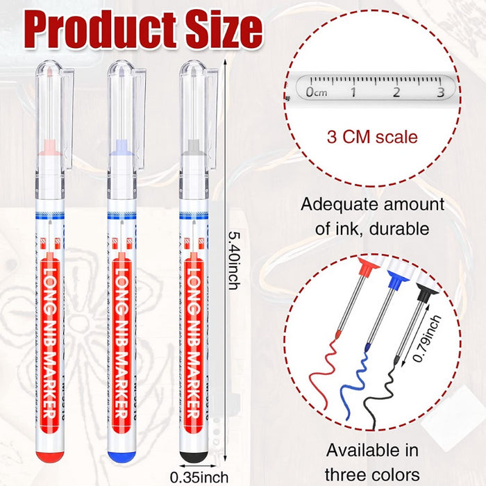 Long Nib Industrial Marking Pen Set (10-Pack)