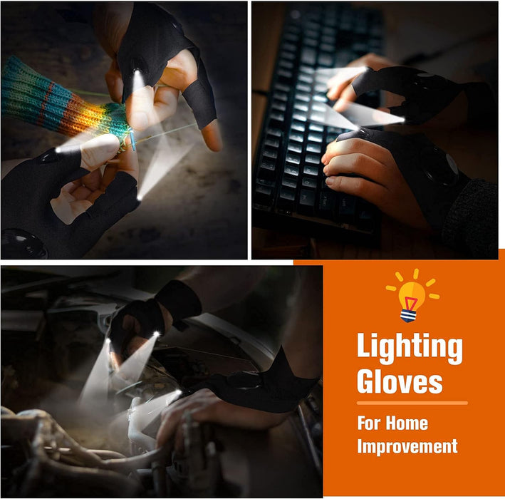 Half Finger LED Glove Flashlight