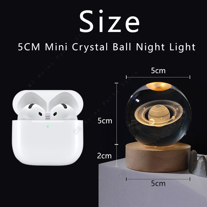 3D Crystal Ball Glowing Galaxy Lamp