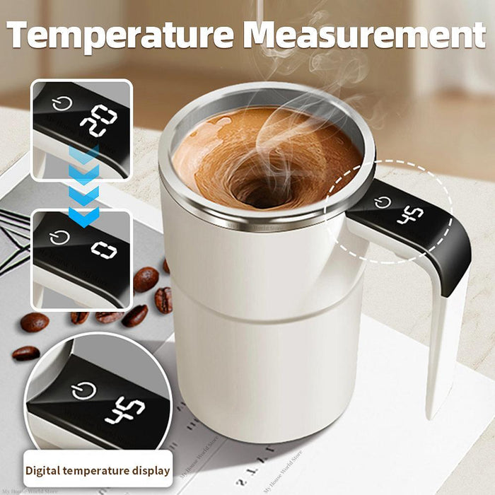 Rechargeable and Portable Magnetic Self Stirring Coffee Mugs
