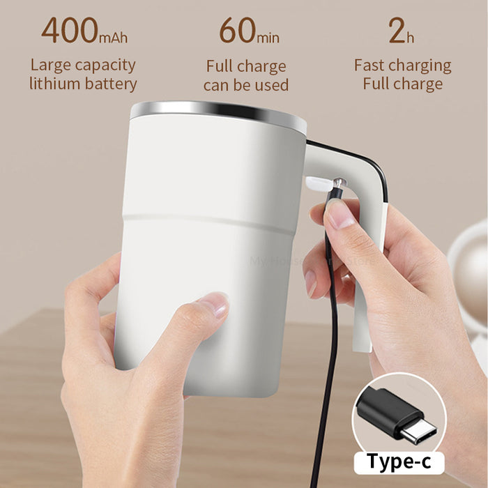 Rechargeable and Portable Magnetic Self Stirring Coffee Mugs