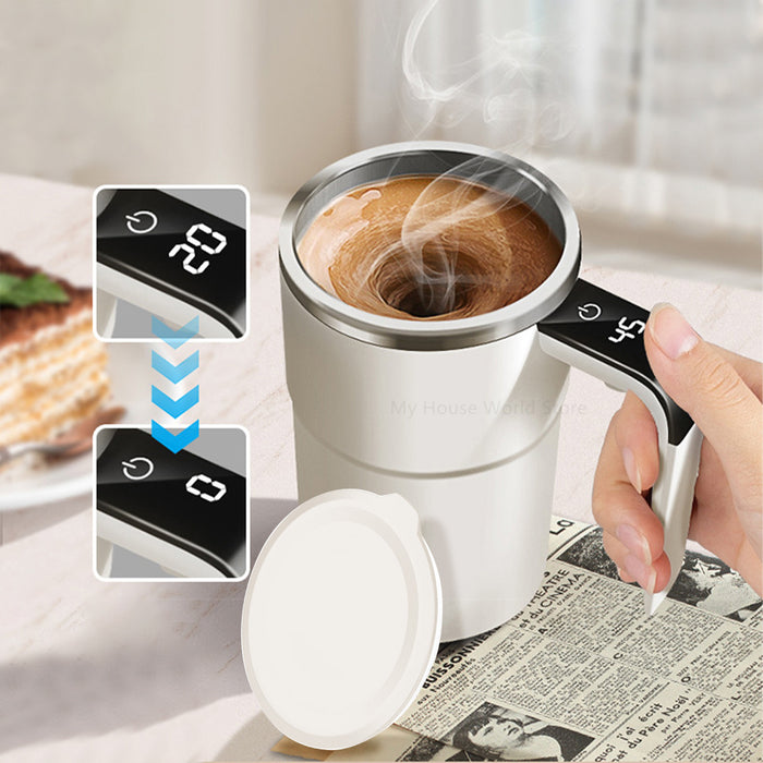 Rechargeable and Portable Magnetic Self Stirring Coffee Mugs