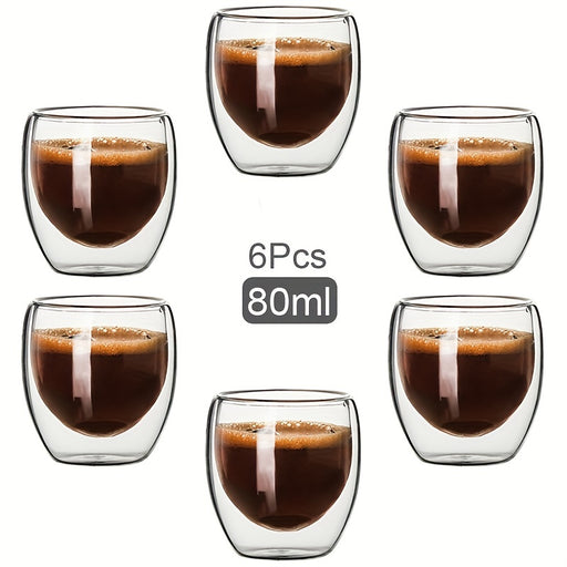 Heat Insulation Transparent Double Wall Glass Cup