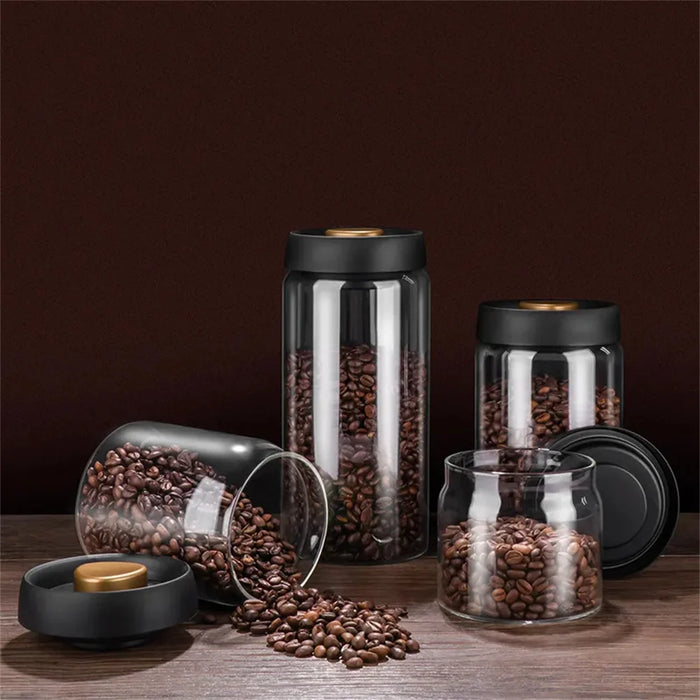 Vacuum Sealed Transparent Glass Food Storage Jars