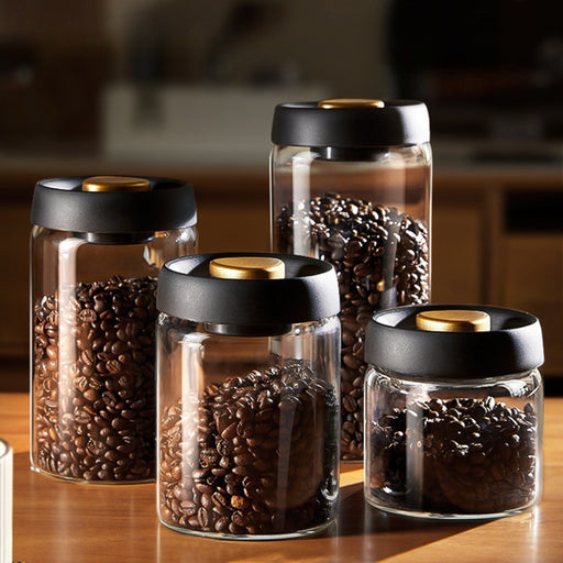 Vacuum Sealed Transparent Glass Food Storage Jars