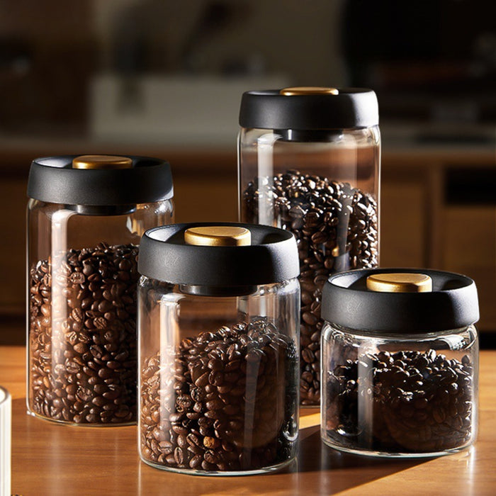Vacuum Sealed Transparent Glass Food Storage Jars