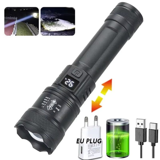 Rechargeable LED Flashlight with Telephoto Zoom