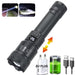 Rechargeable LED Flashlight with Telephoto Zoom
