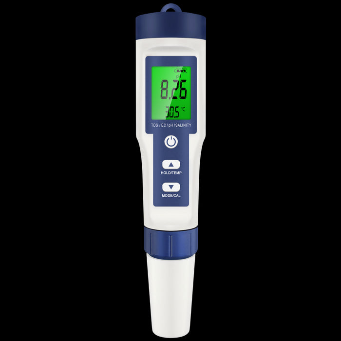 5 In 1 Digital Salinity Temperature PH TDS EC Meter Tester Pen