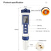 5 In 1 Digital Salinity Temperature PH TDS EC Meter Tester Pen