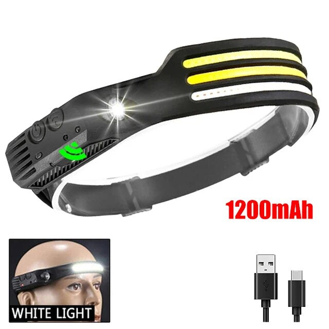 COB LED Induction Headlamp