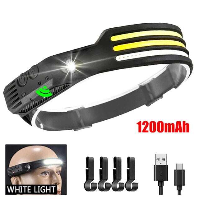 COB LED Induction Headlamp