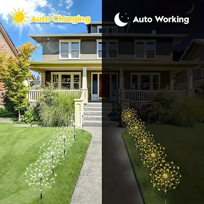 Solar Outdoor Fireworks Lights
