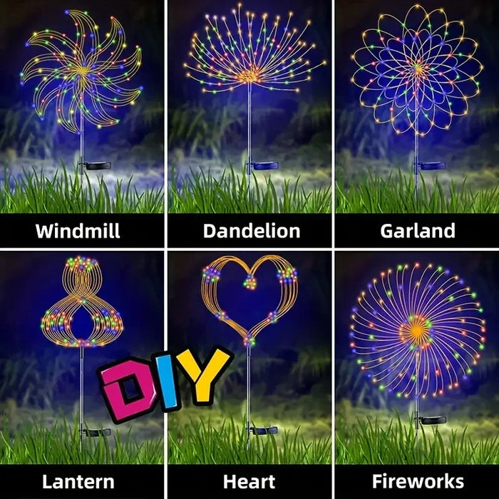 Solar Outdoor Fireworks Lights