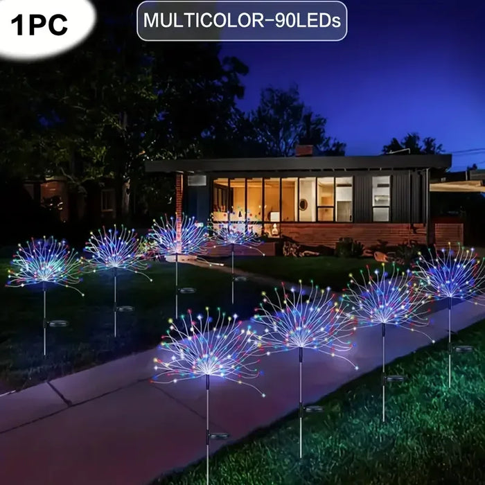 Solar Outdoor Fireworks Lights