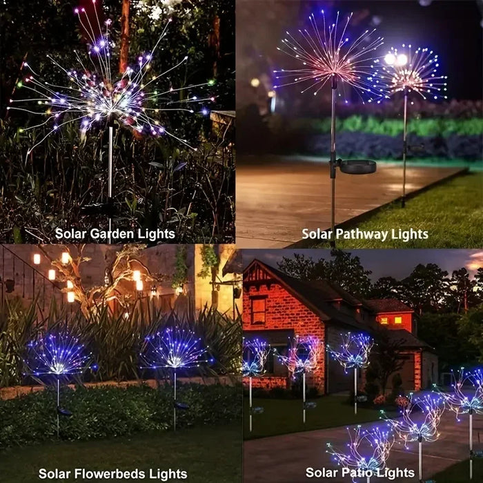 Solar Outdoor Fireworks Lights