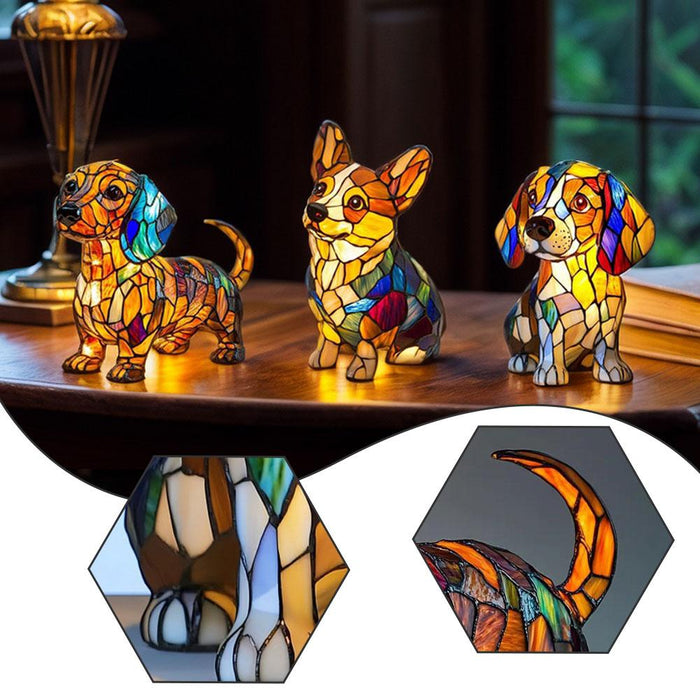 Cat and Dog Resin LED Night Light