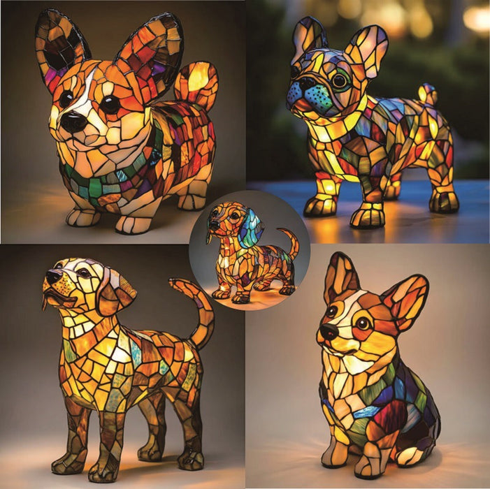 Cat and Dog Resin LED Night Light
