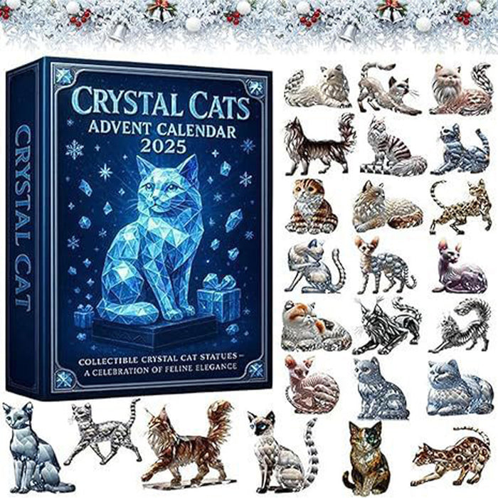 Crystal Cat Acrylic Christmas Advent Calendar