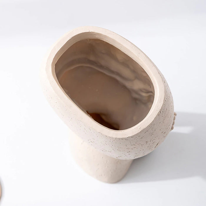 Handmade Resin Face Head Planter with Drainage