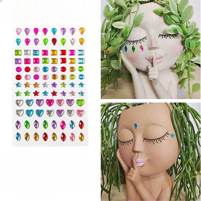 Handmade Resin Face Head Planter with Drainage