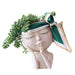 Handmade Resin Face Head Planter with Drainage