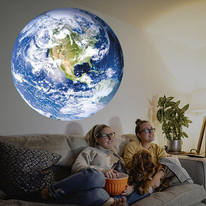Earth & Moon Projection Lamp with Adjustable Stand