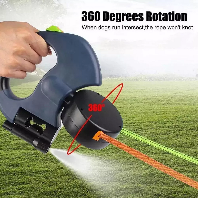 Dual-Dog Retractable Walking Leash