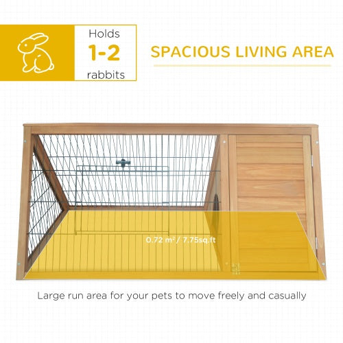 Premium Wooden A-Frame Rabbit Hutch