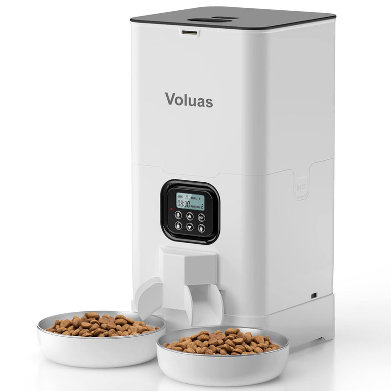 Automatic Double Cat Feeder with Stainless Bowls