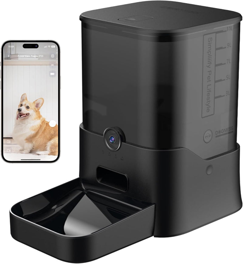 DOGNESS 11L Smart Dog Feeder with HD Night Vision Camera