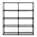 5-Tier Wire Storage Rack with Dust Cover Front